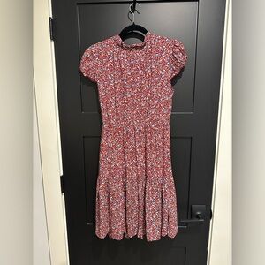 Ruffle Sleeve Floral Print Mini Dress